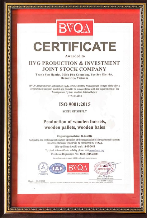 Chứng nhận ISO 9001:2015