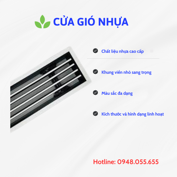 Cửa gió điều hòa chất liệu nhựa