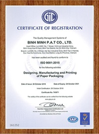 Chứng chỉ ISO 9001:2015