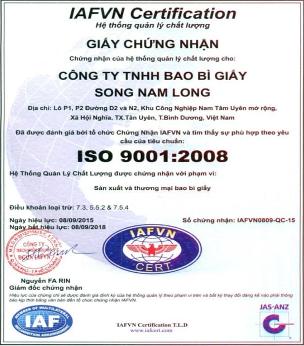 Chứng nhận