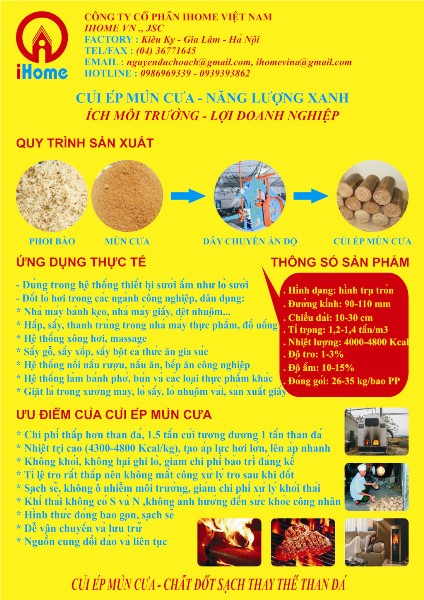 Tờ rơi quảng cáo mùn cưa