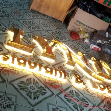 Bảng hiệu logo inox nổi 3D led