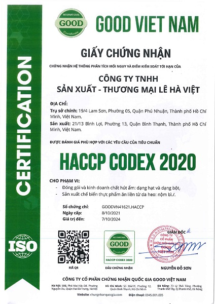 Chứng nhận HACCP