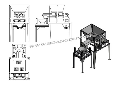 Cân đóng bao bột đá tự động