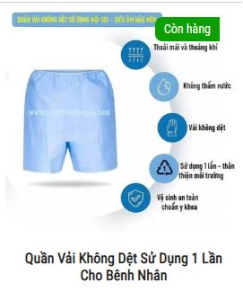 Quần vải không dệt mặc 1 lần