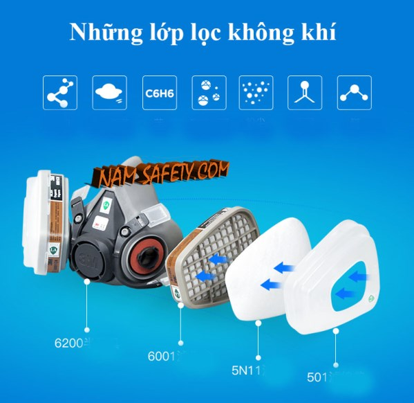 Mặt nạ chống độc 3M 6200