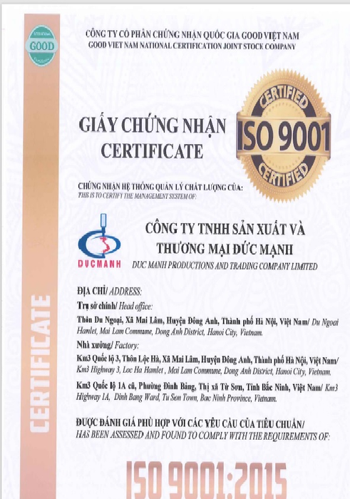 Chứng chỉ 9001