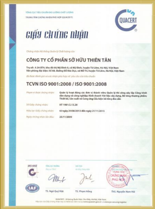 Chứng nhận ISO 9001:2008