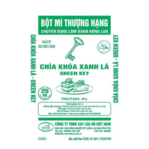 Bột mì chìa khóa xanh lá