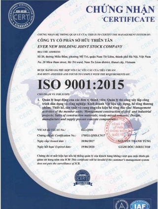 Chứng nhận ISO 9001:2015