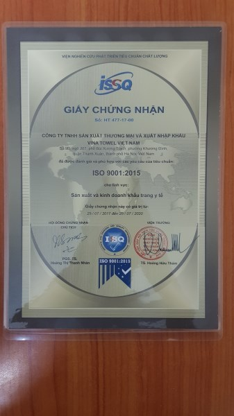 Giấy chứng nhận ISO khẩu trang