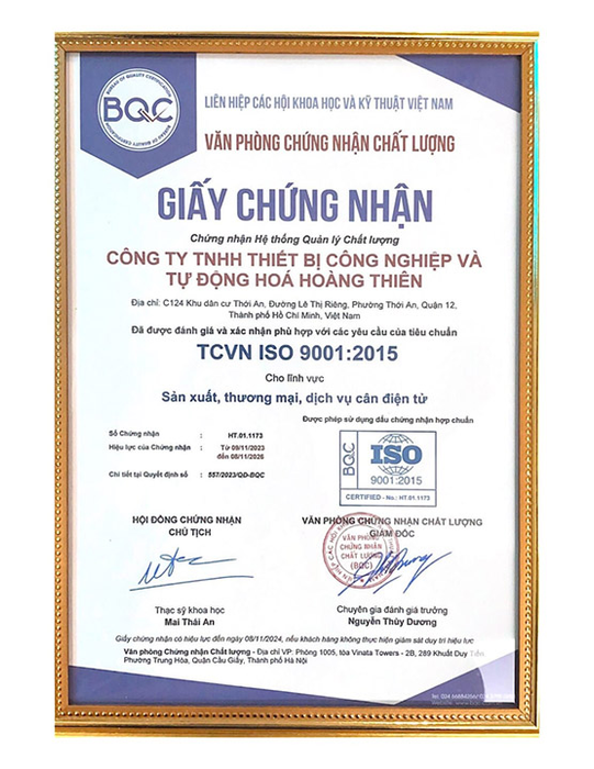 Giấy chứng nhận ISO 9001:2015