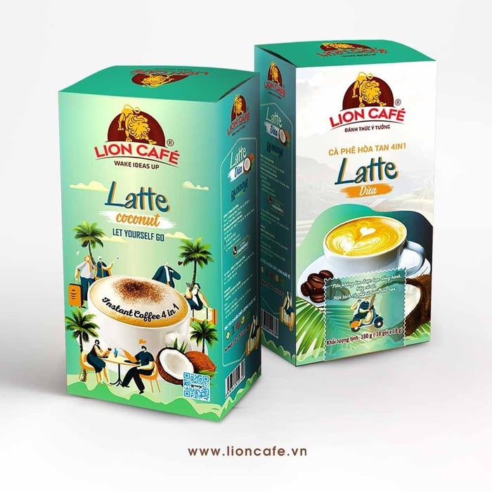 Cà phê hòa tan latte dừa