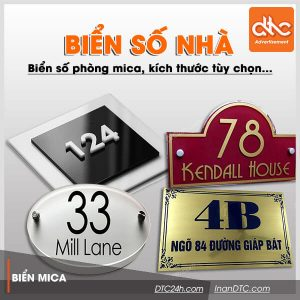 Biển số nhà mica