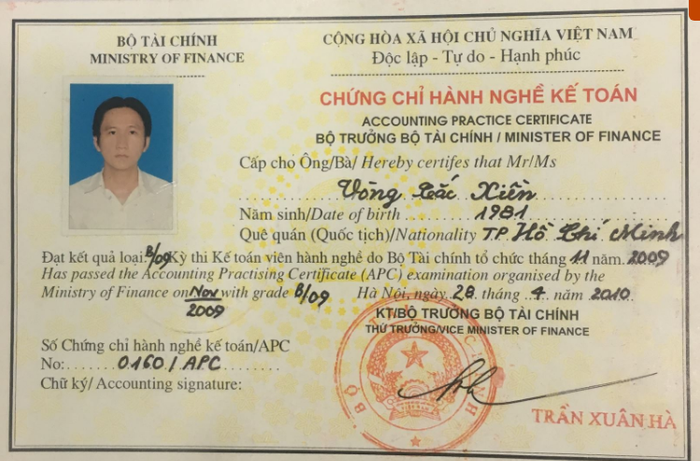 Giấy phép, chứng chỉ