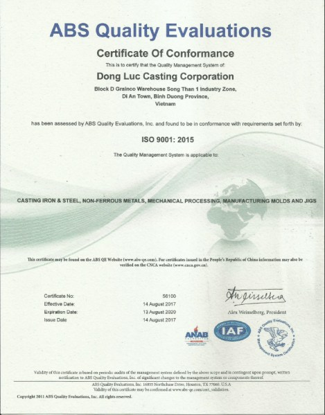 Chứng nhận ISO 9001:2015