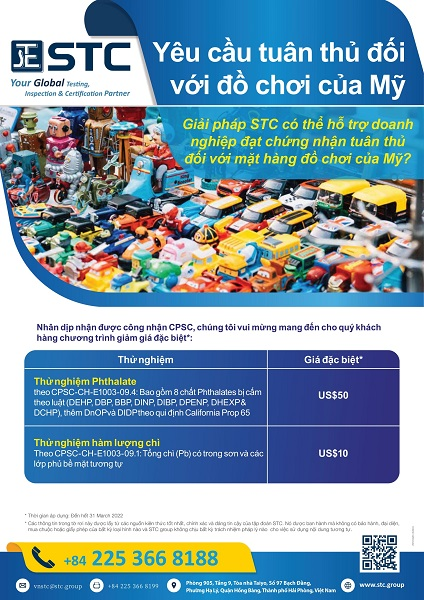 Quy định an toàn đồ chơi của Mỹ