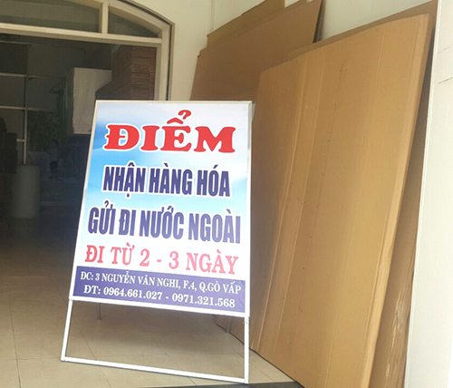 Điểm nhận hàng hóa gửi đi nước ngoài