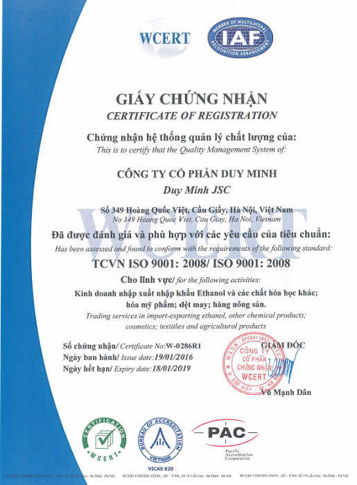 Chứng nhận ISO-9001:2008