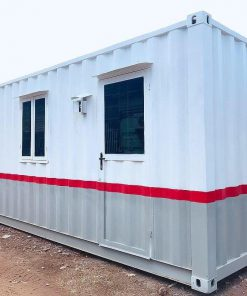 Container lát sàn gỗ, cửa nhôm, điều hòa