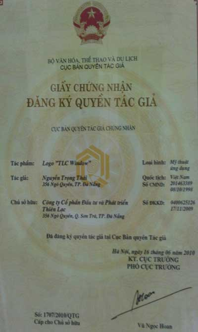 Giấy chứng nhận quyền tác giả