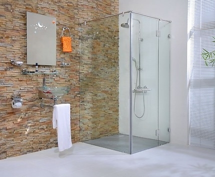 Phòng tắm kính mở