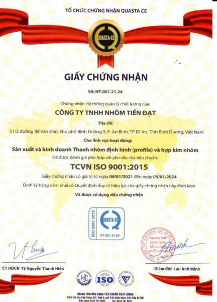 Chứng nhận ISO 9001:2015