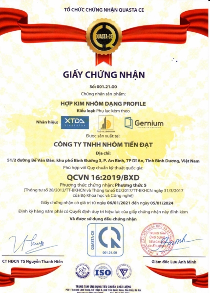 Chứng nhận QCVN 16_2019_BXD