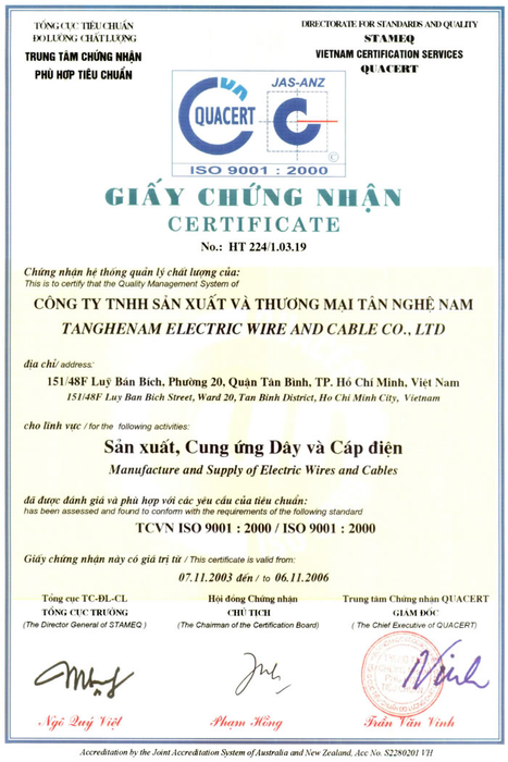 Giấy Chứng Nhận