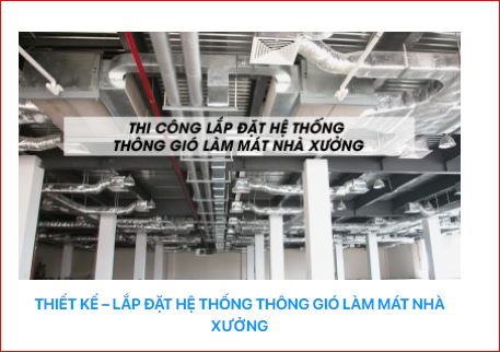 Lắp đặt hệ thống thông gió nhà xưởng