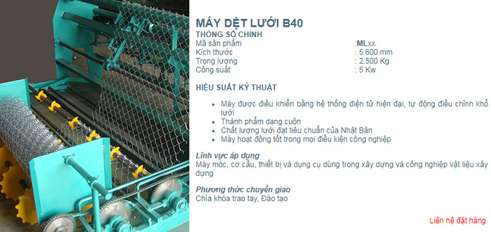 Máy dệt lưới B40