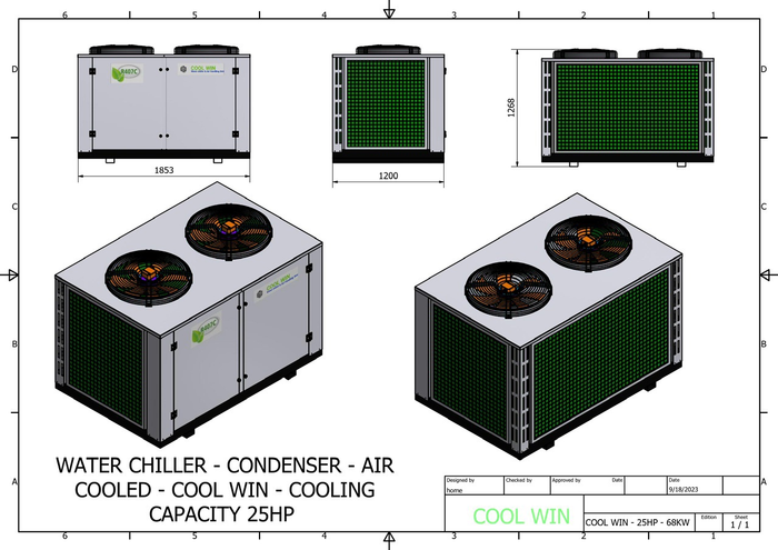 Water chiller giải nhiệt gió 07-25HP