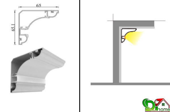 Đèn Led phào cổ trần DH6565