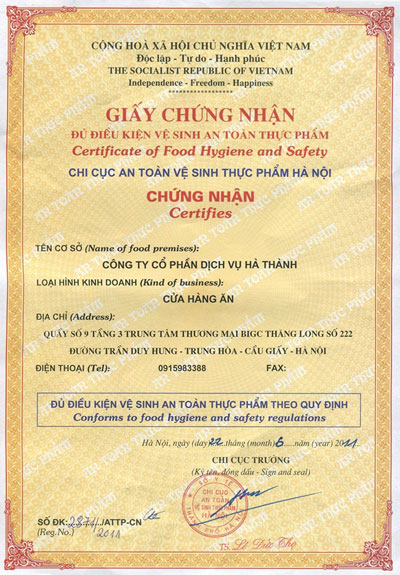 Chứng nhận An Toàn VSTP