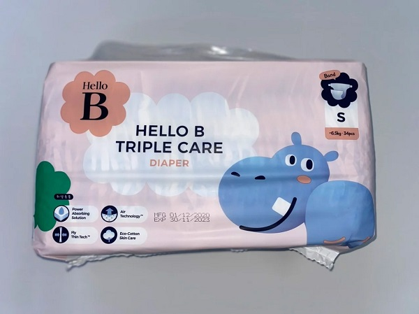 Tã dán em bé Hello B Triple care S-34 miếng