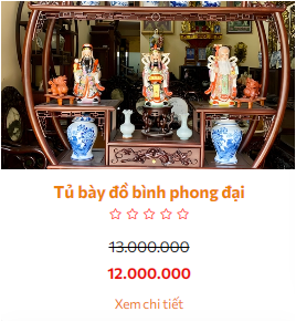 Tủ bày đồ bình phong đại