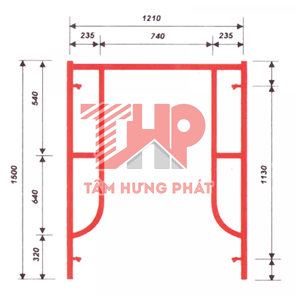 Bộ giàn giáo hoàn thiện 1.5m dày 1.4mm