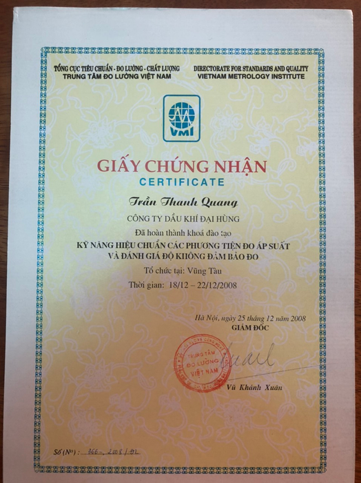 Chứng chỉ chứng nhận