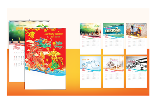 Lịch treo tường 7 tờ 2024