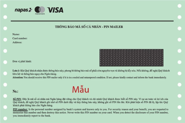 In biểu mẫu Pin mailer