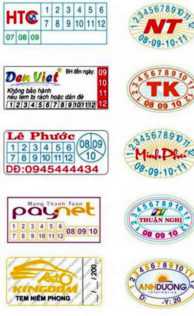 In tem bể, tem 7 màu