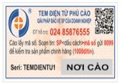 In tem điện tử phủ cào