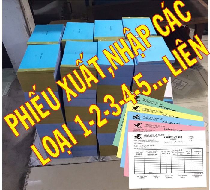 In phiếu xuất nhập các loại