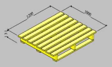 Pallet gỗ chứa gạch