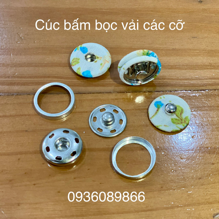 Cúc bấm bọc vải các cỡ