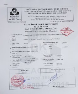 Báo cáo kết quả thí nghiệm