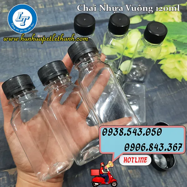 Chai nhựa vuông 120ml