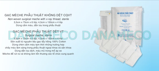 Gạc Meche phẫu thuật không dệt CQVT