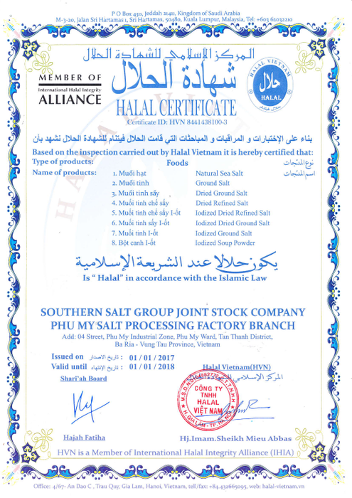 Chứng nhận HALAL