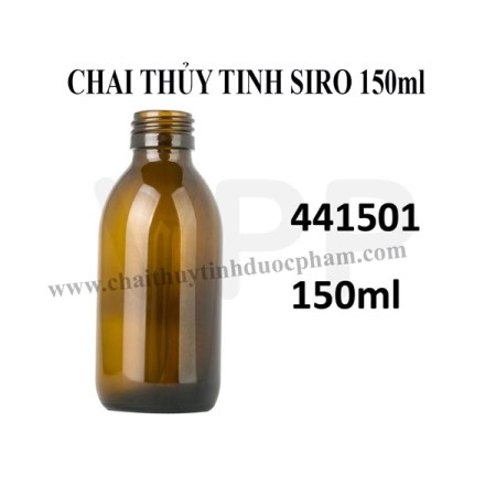 Chai siro thủy tinh 150 ml